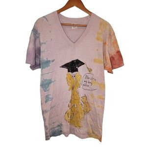VTG 90's Big Bird Sesame Street T-Shirt Men's Sz XL Purple Tie Dye Single Stitch